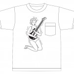 特別に描き下ろされたギターガールイラストを シンプルな白いポケットTシャツに配置した インパクト抜群な限定Tシャツです！S/M/L/XLの4サイズで展開。